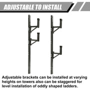 DURAFORCE Adjustable Trailer Side Ladder Rack Exterior Wall Mount For Enclosed Trailers
