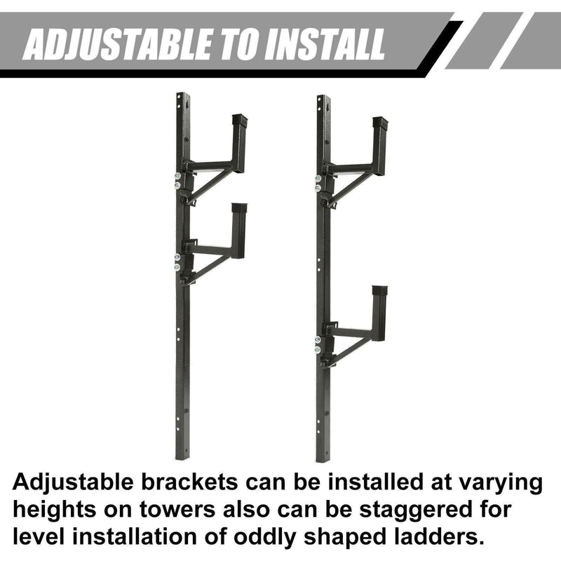 DURAFORCE Adjustable Trailer Side Ladder Rack Exterior Wall Mount For Enclosed Trailers