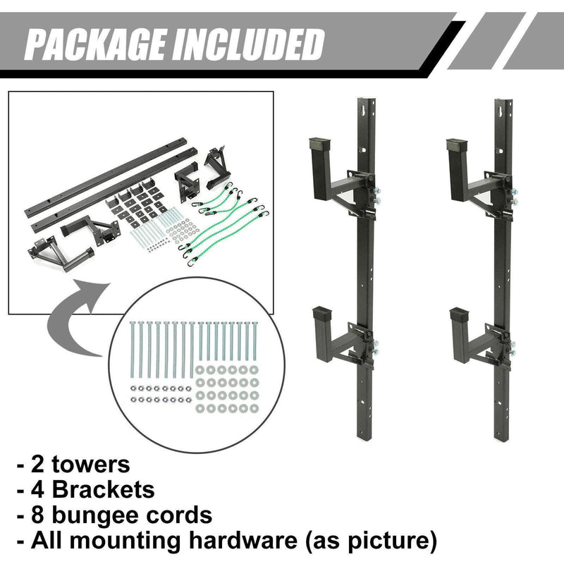 DURAFORCE Adjustable Trailer Side Ladder Rack Exterior Wall Mount For Enclosed Trailers