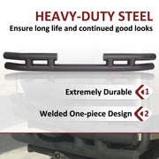 DURAFORCE FOR JEEP WRANGLER 88-06 BLACK STAINLESS DOUBLE BAR REAR BUMPER PROTECTOR GUARD