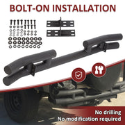 DURAFORCE FOR JEEP WRANGLER 88-06 BLACK STAINLESS DOUBLE BAR REAR BUMPER PROTECTOR GUARD