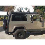 DURAFORCE FOR JEEP WRANGLER 88-06 BLACK STAINLESS DOUBLE BAR REAR BUMPER PROTECTOR GUARD
