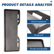 DURAFORCE For Bobcat/ Kubota 1/4" Skid Steer Mount Plate Loader Quick Tach Attachment