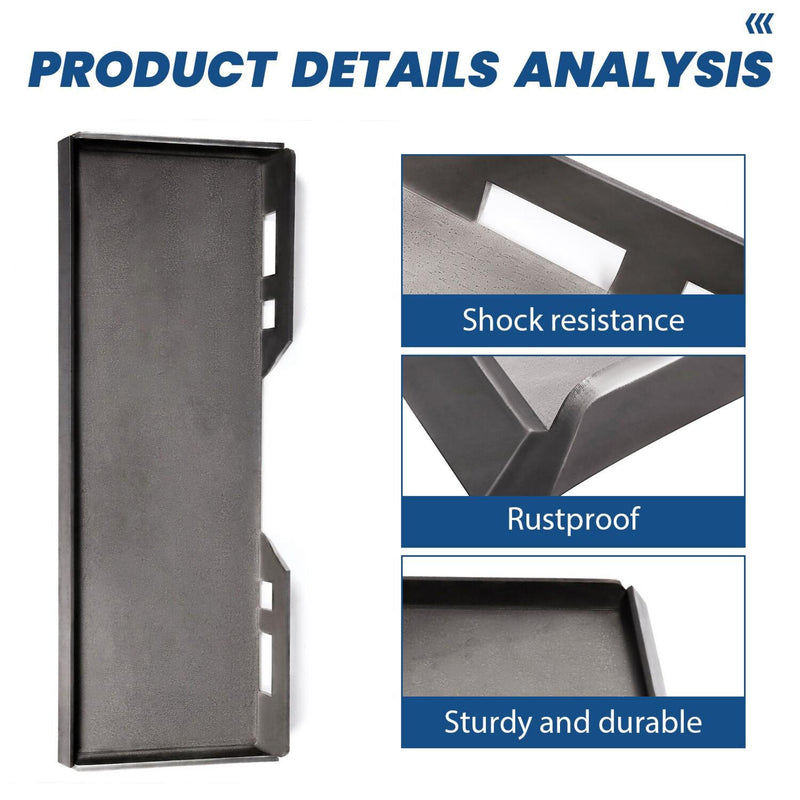 DURAFORCE For Bobcat/ Kubota 1/4" Skid Steer Mount Plate Loader Quick Tach Attachment
