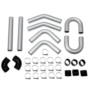 DURAFORCE 8PC 3" inch Aluminum Turbo Intercooler U Pipe Silicone Hose T-Clamp Kit Set