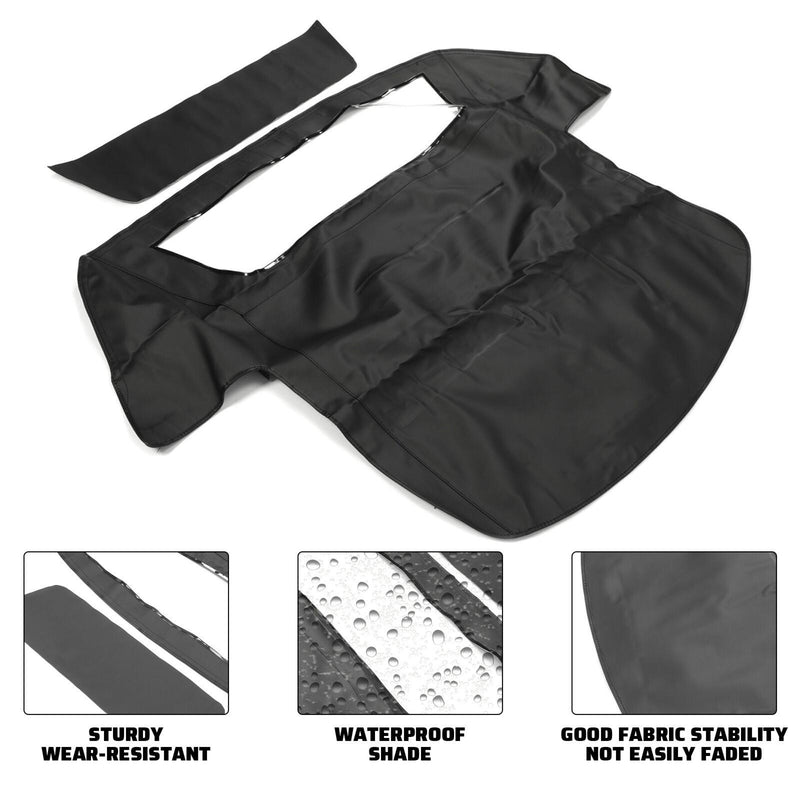 DURAFORCE For 86-93 Chevy C4 Corvette Convertible Soft Top Sailcloth Vinyl w/ Clear Window