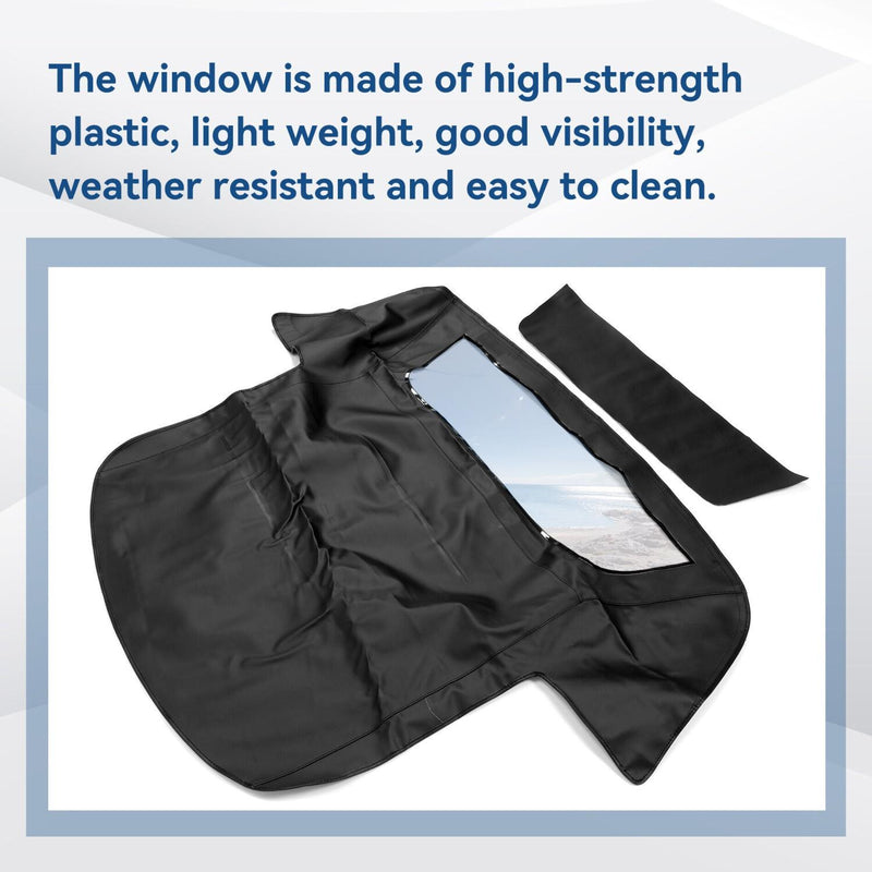 DURAFORCE For 86-93 Chevy C4 Corvette Convertible Soft Top Sailcloth Vinyl w/ Clear Window