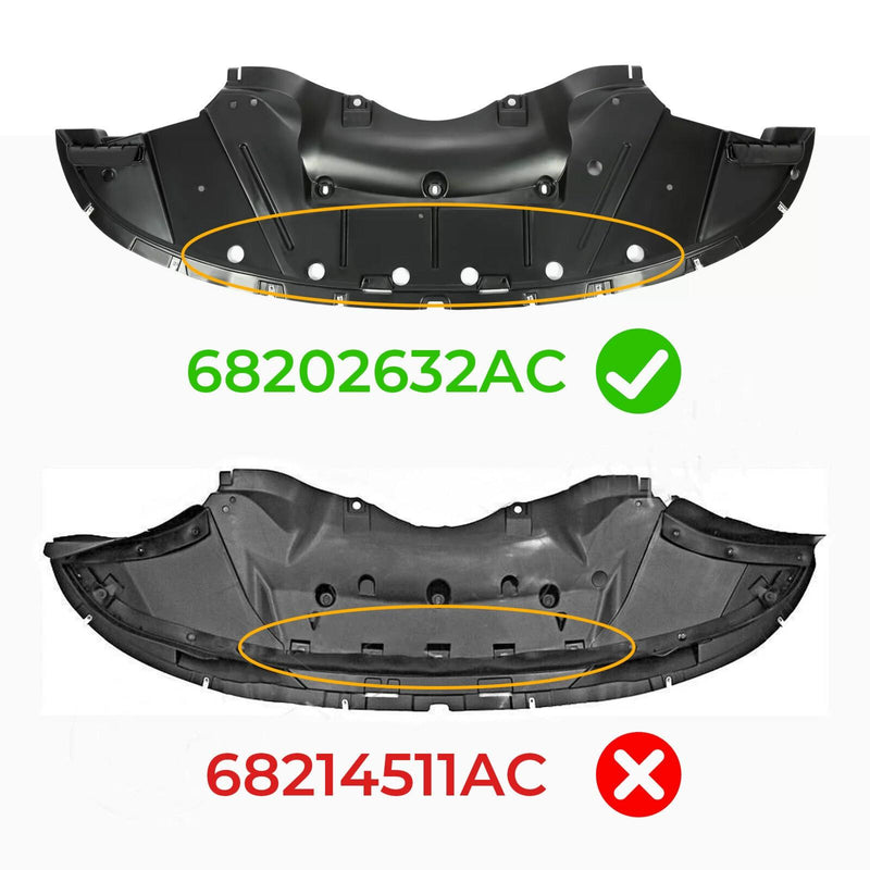 DURAFORCE Front Under Car Cover Engine Splash Shield For 2015-2022 2023 Dodge Charger RWD