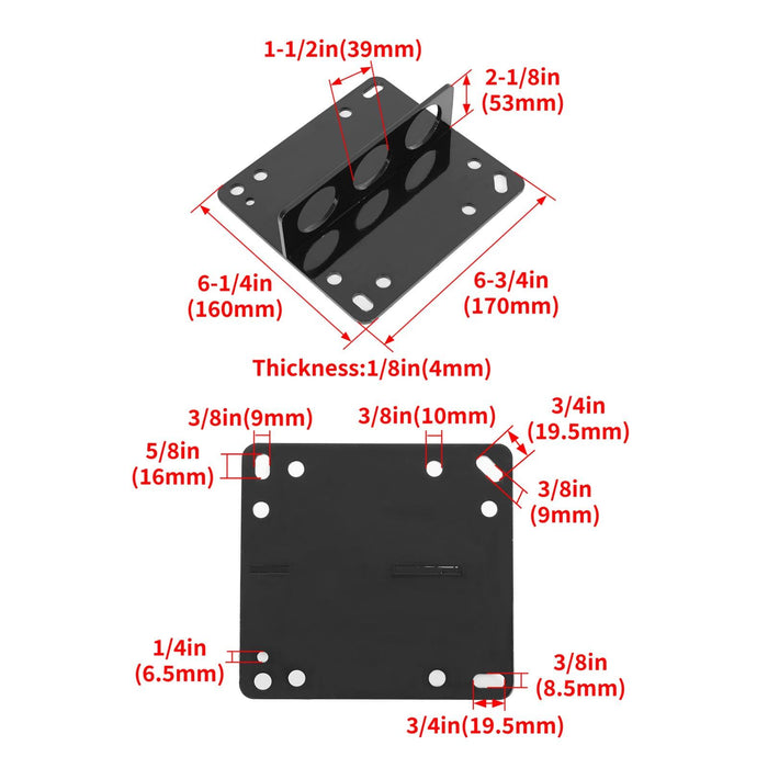 DURAFORCE 1000lb Motor Engine Lifting Plate Bracket Carburetor Hoist 1/8'' For SBC BBC LSX