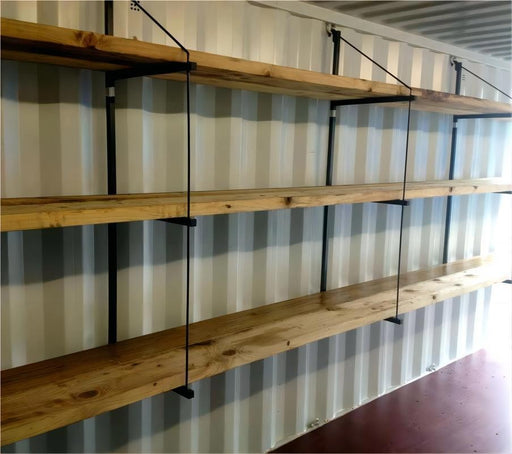 DURAFORCE 18"x60" Steel Cargo Shipping Container Shelving Shelf Bracket Powder Coated 2PCS