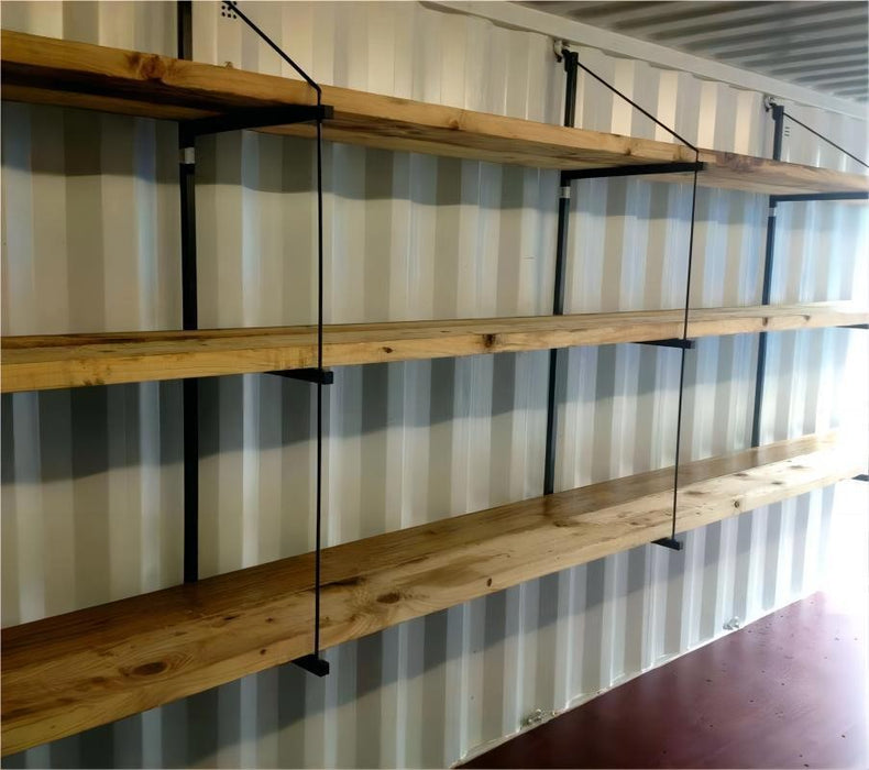 DURAFORCE 18"x60" Steel Cargo Shipping Container Shelving Shelf Bracket Powder Coated 2PCS