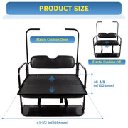 DURAFORCE For EZGO TXT 1995+ Models Golf Cart Flip Folding Rear Seat Cushions Pad