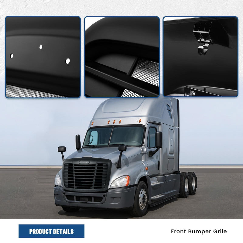 DURAFORCE Fit Freightliner Cascadia 08-2017 Black Hood Grille With Bug Screen #A1715624002