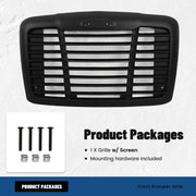 DURAFORCE Fit Freightliner Cascadia 08-2017 Black Hood Grille With Bug Screen #A1715624002
