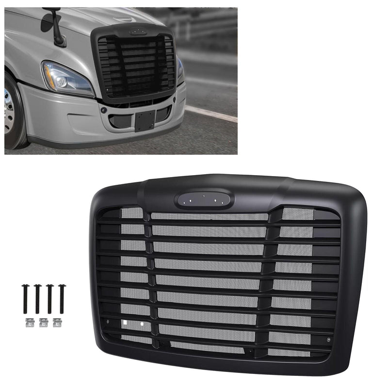 DURAFORCE Fit Freightliner Cascadia 08-2017 Black Hood Grille With Bug Screen #A1715624002