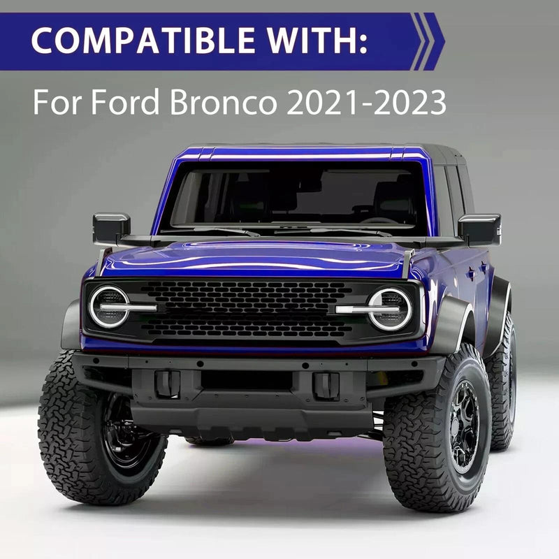 DURAFORCE Front Bumper W/D-ring Mounts Fit For Ford Bronco 2021-2023 Off-Road Full Width