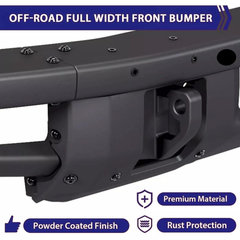 DURAFORCE Front Bumper W/D-ring Mounts Fit For Ford Bronco 2021-2023 Off-Road Full Width