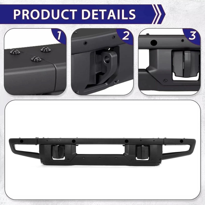 DURAFORCE Front Bumper W/D-ring Mounts Fit For Ford Bronco 2021-2023 Off-Road Full Width