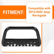 DURAFORCE Fit for 2015-2022 Jeep Renegade Bumper Bull Bar Skid Plate Power Coated Steel