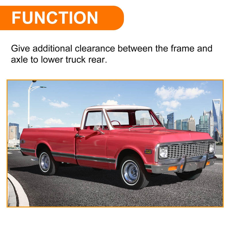 DURAFORCE Bolt In C Notch Kit Rear Frame for Chevy C10 63-72 GMC C1500 Pickup 67-72