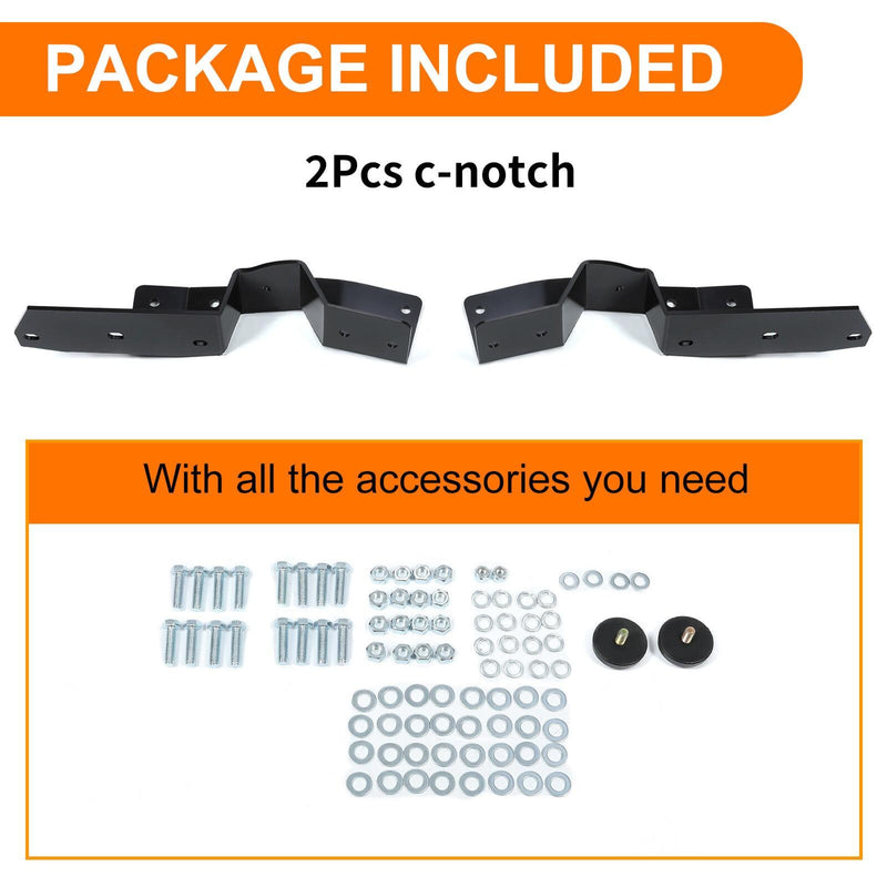 DURAFORCE Bolt In C Notch Kit Rear Frame for Chevy C10 63-72 GMC C1500 Pickup 67-72
