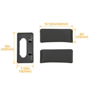 DURAFORCE 3PCS For Ford F150 09-14 Front Bumper Guards Pads+License Plate Mounting Bracket