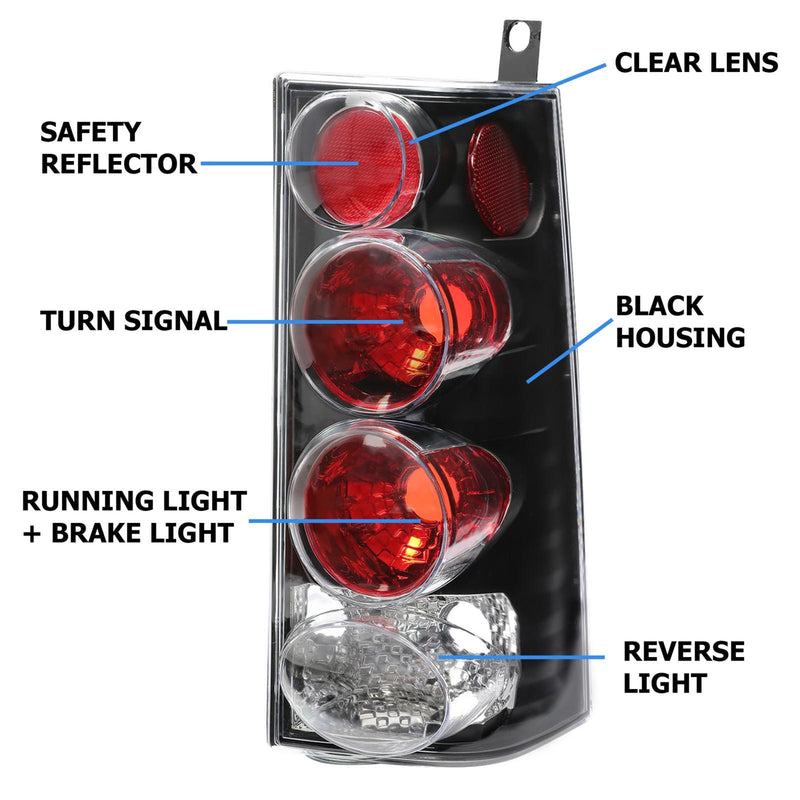 DURAFORCE Tail Lights Lamps For GMC Savana/Chevrolet Express 1500 2500 3500 1996-2002
