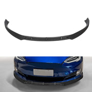 DURAFORCE FOR TESLA MODEL S 2016-2020 STP-STYLE CARBON FIBER LOOK FRONT BUMPER LIP SPOILER