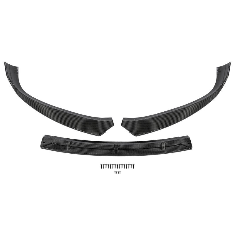 DURAFORCE FOR TESLA MODEL S 2016-2020 STP-STYLE CARBON FIBER LOOK FRONT BUMPER LIP SPOILER