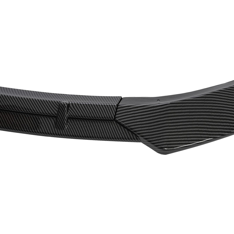 DURAFORCE FOR TESLA MODEL S 2016-2020 STP-STYLE CARBON FIBER LOOK FRONT BUMPER LIP SPOILER