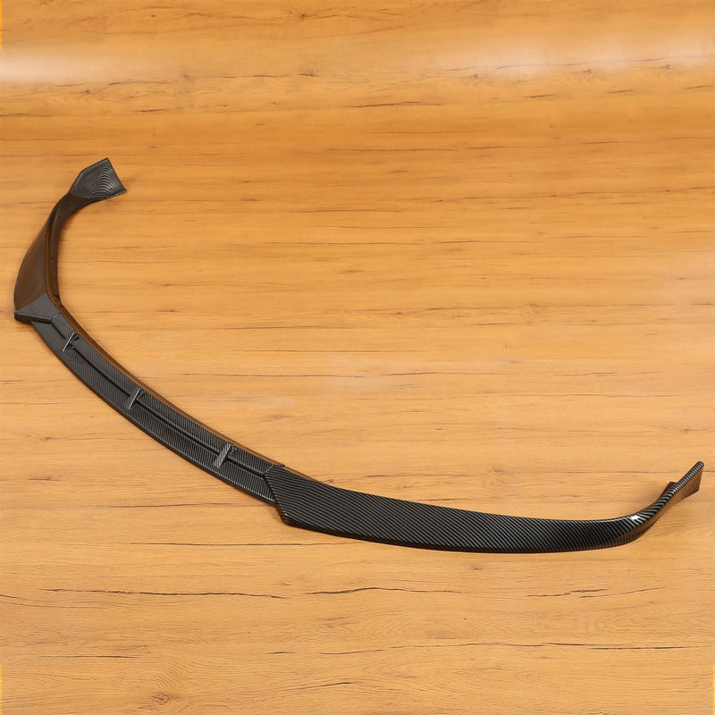 DURAFORCE FOR TESLA MODEL S 2016-2020 STP-STYLE CARBON FIBER LOOK FRONT BUMPER LIP SPOILER