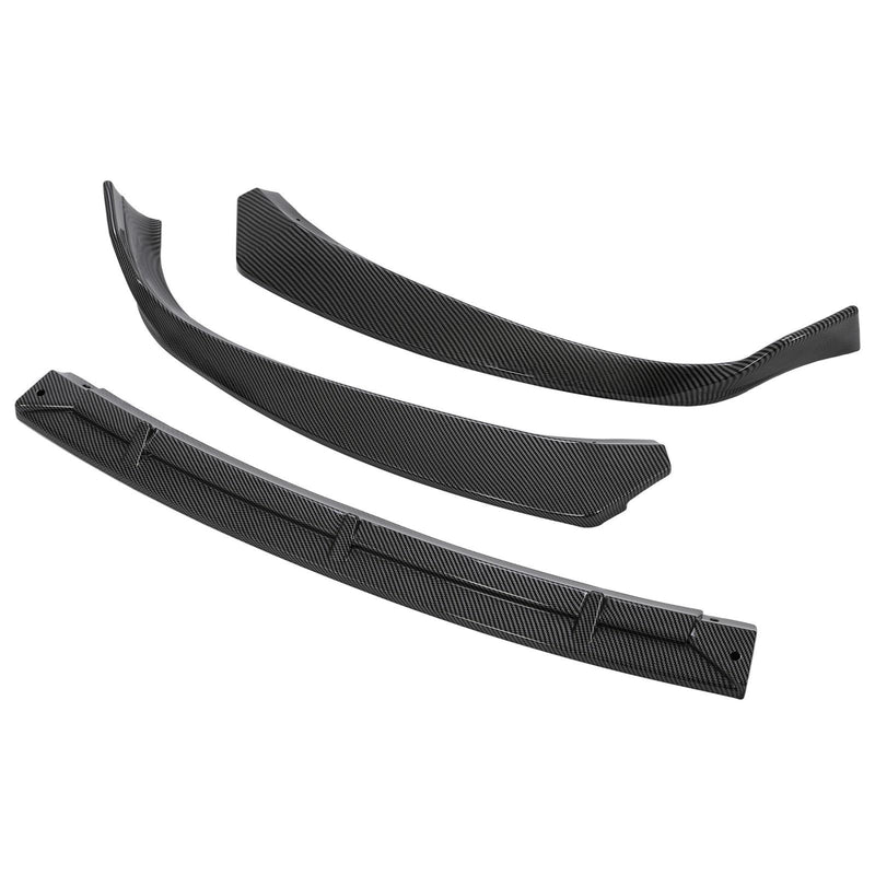 DURAFORCE FOR TESLA MODEL S 2016-2020 STP-STYLE CARBON FIBER LOOK FRONT BUMPER LIP SPOILER