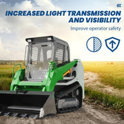 DURAFORCE Forestry Demo Door Skid Steer Door Glass For Takeuchi TL TL8 TL10 1/2" Plastic