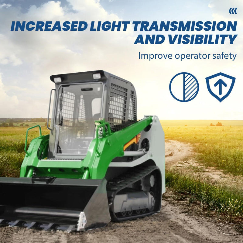 DURAFORCE Forestry Demo Door Skid Steer Door Glass For Takeuchi TL TL8 TL10 1/2" Plastic
