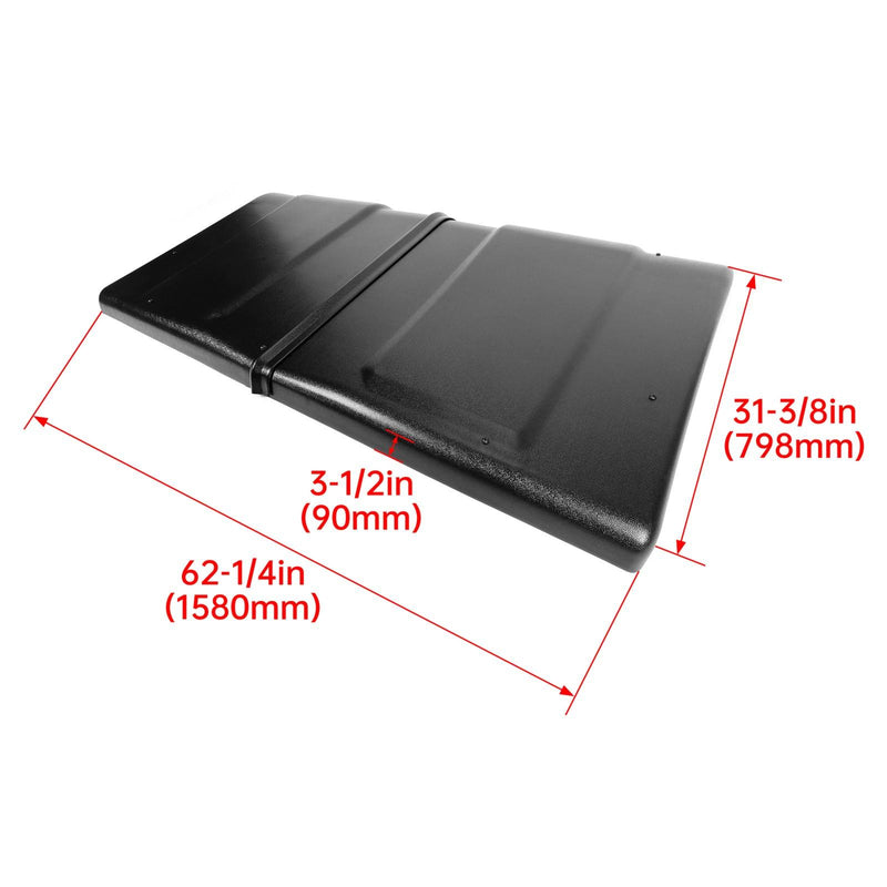 DURAFORCE Black ABS Hard Top Roof For 2009-2014 Polaris Ranger XP 800 Water-Resistant