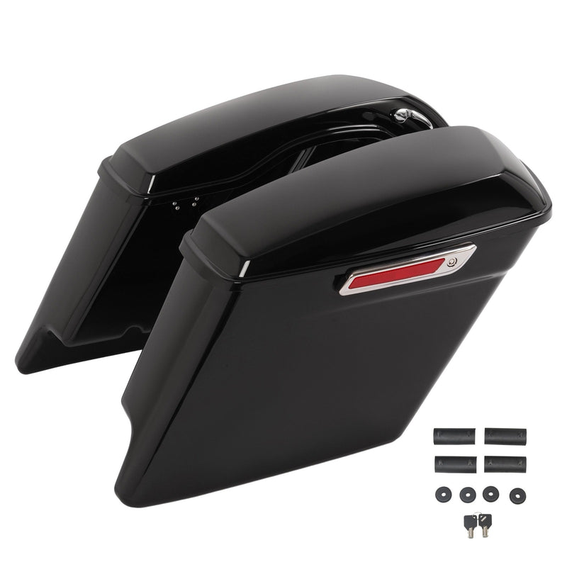 DURAFORCE 5" Stretched Extended Saddlebags Bag For Harley Davidson Road Street Glide 93-13