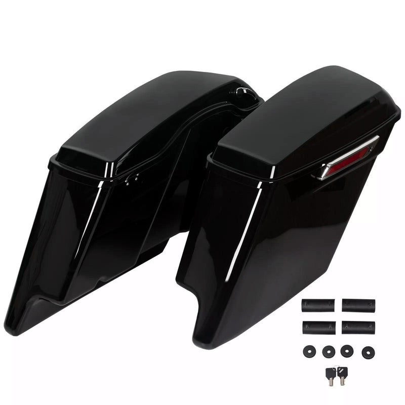 DURAFORCE 5" Stretched Extended Saddlebags Bag For Harley Davidson Road Street Glide 93-13