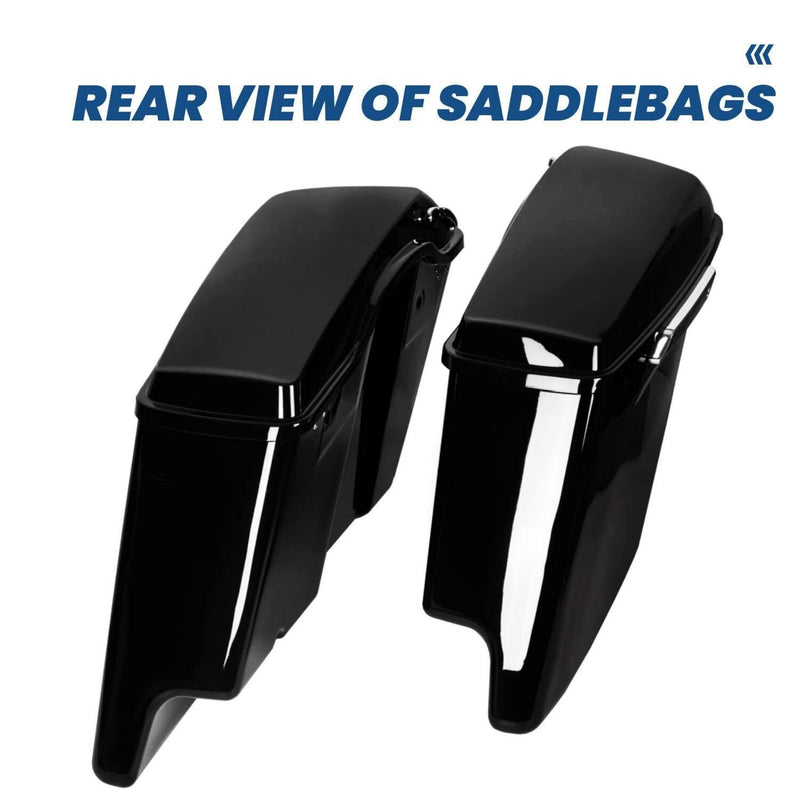 DURAFORCE 5" Stretched Extended Saddlebags Bag For Harley Davidson Road Street Glide 93-13