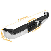 DURAFORCE Rear Chrome Step Bumper Assembly For Toyota Tacoma 2005-2015 Pickup TO1103113