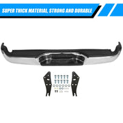 DURAFORCE Rear Chrome Step Bumper Assembly For Toyota Tacoma 2005-2015 Pickup TO1103113