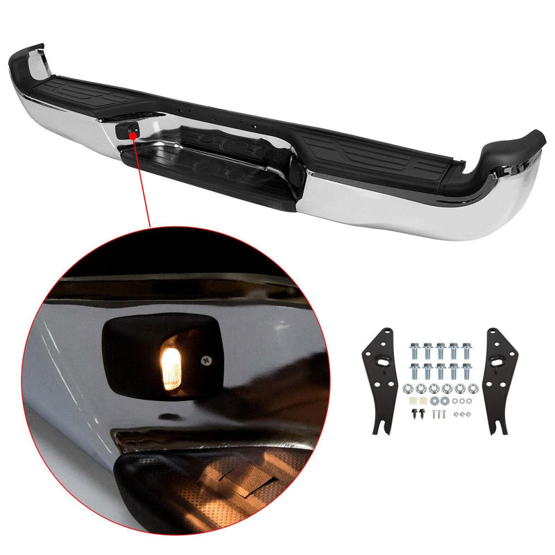 DURAFORCE Rear Chrome Step Bumper Assembly For Toyota Tacoma 2005-2015 Pickup TO1103113