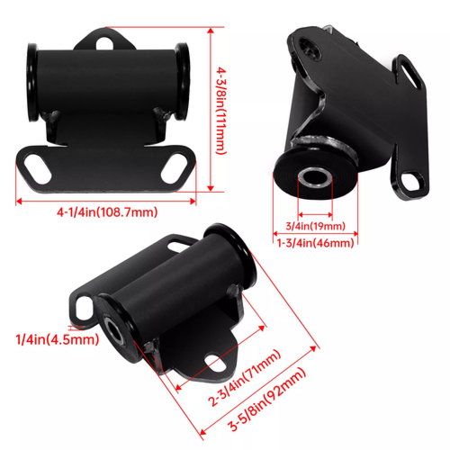 DURAFORCE ENGINE MOUNT ADAPTER PLATES SWAP KIT FOR SONOMA S10 LSX LS1 LS2 LS 4.3L 14005KU