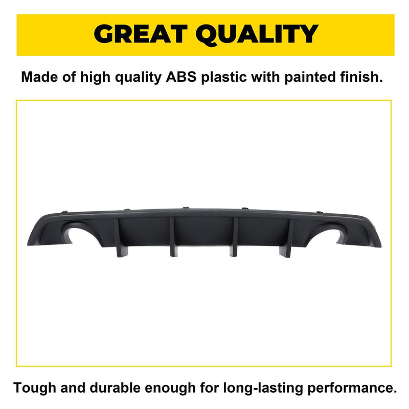 DURAFORCE Matte Black Rear Bumper Lip Lower Diffuser For Dodge Charger SRT V2 Style 12-14