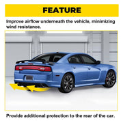 DURAFORCE Matte Black Rear Bumper Lip Lower Diffuser For Dodge Charger SRT V2 Style 12-14