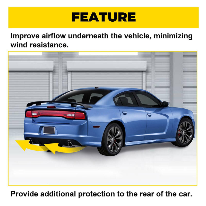 DURAFORCE Matte Black Rear Bumper Lip Lower Diffuser For Dodge Charger SRT V2 Style 12-14