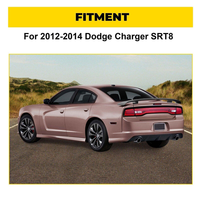 DURAFORCE Matte Black Rear Bumper Lip Lower Diffuser For Dodge Charger SRT V2 Style 12-14