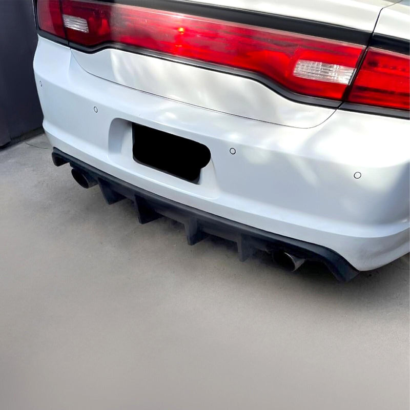 DURAFORCE Matte Black Rear Bumper Lip Lower Diffuser For Dodge Charger SRT V2 Style 12-14