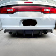 DURAFORCE Matte Black Rear Bumper Lip Lower Diffuser For Dodge Charger SRT V2 Style 12-14