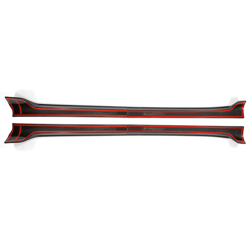DURAFORCE For Tesla Model 3 2017-2023 LH RH Side Skirts Rocker Panels Carbon Fiber Style