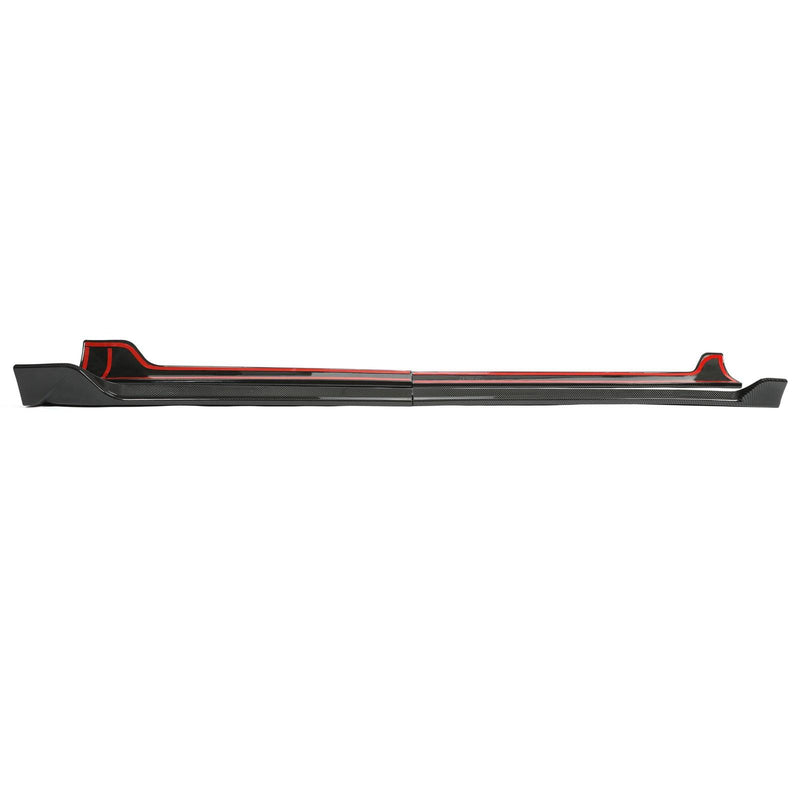 DURAFORCE For Tesla Model 3 2017-2023 LH RH Side Skirts Rocker Panels Carbon Fiber Style